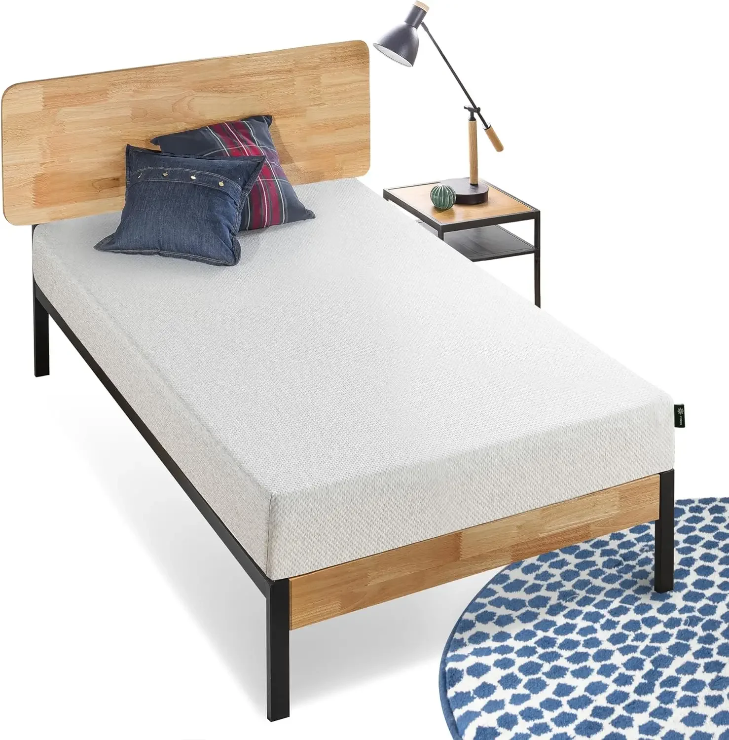 Colchão de espuma viscoelástica Ultima de 8 polegadas, duplo, sem fibra de vidro, alívio de pressão, certificado CertiPUR-US, colchão em uma caixa, branco