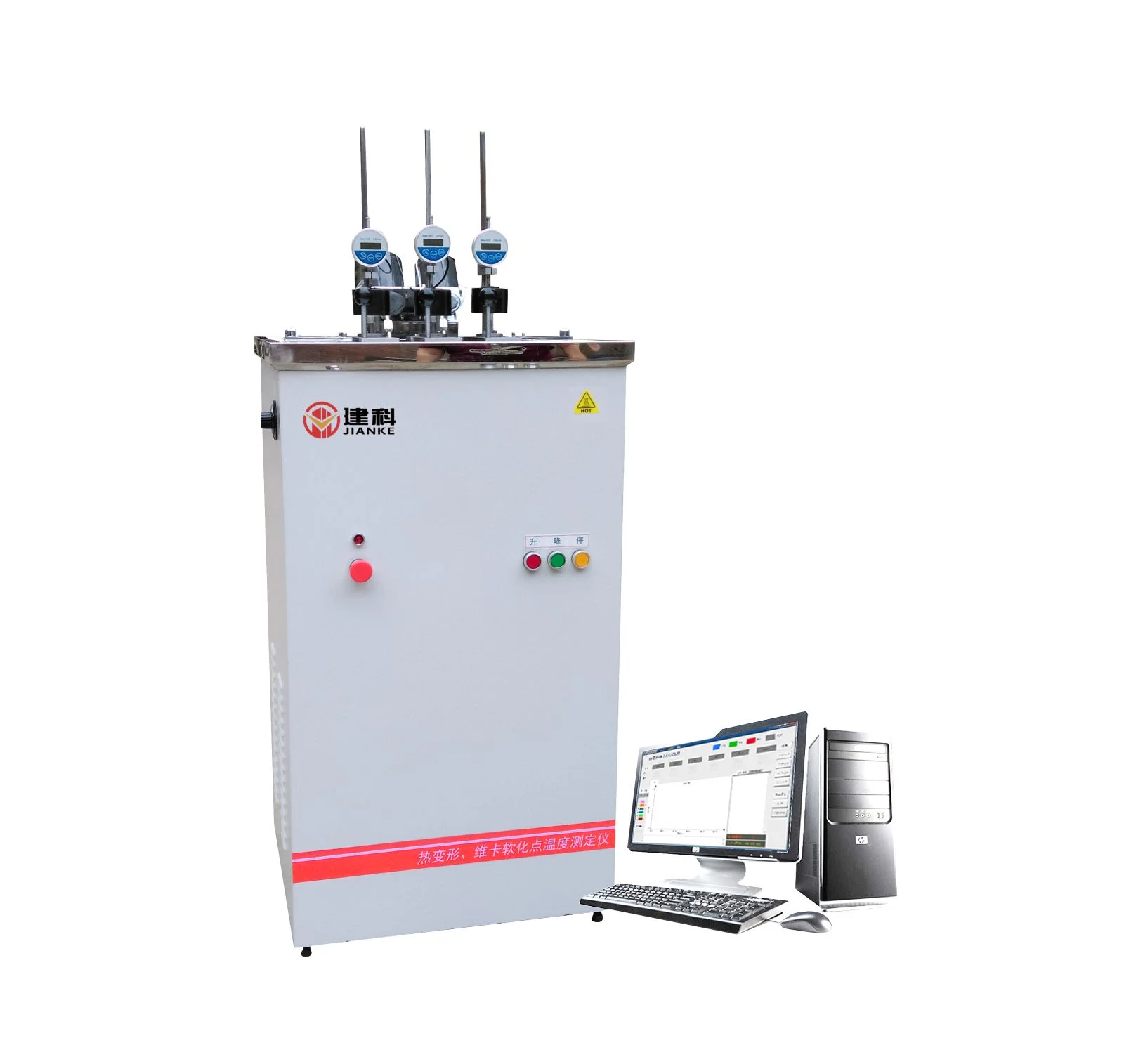 

Thermal Deformation Vicat Softening Point Testing Machine, Plastic Pipe Pvc High Temperature Resistance Tester