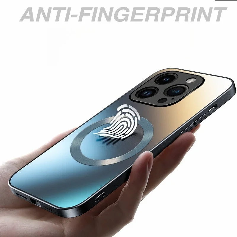 For IPhone Series Protective Cover Wireless Magnetic Charging Scratch Resistant Anti-fall Anti Fingerprint 16 15 14 13 12 11 X - Image 4