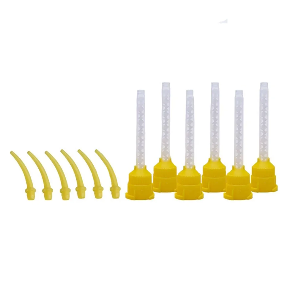 

200Pcs Dental Impression Material Dispenser Mixing Tips Disposable Syringe Gun Connect Head Silicone Conveying Buckle Bit Nozzle