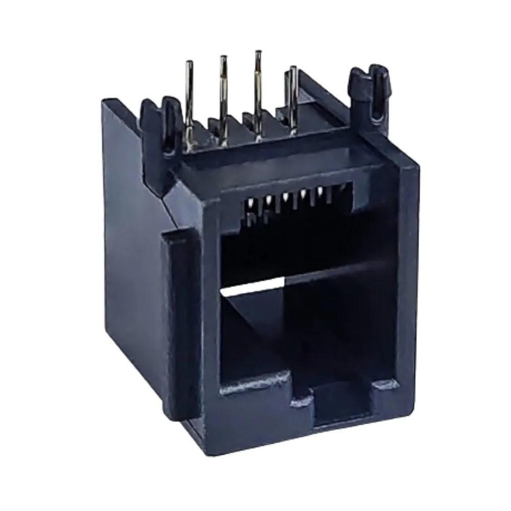 RJ12 Connector 90 Degrees 6P6C Crystal Female Socket Telephone For Plug Jack RJ11 PCB Mount Telephone Modular Socket Interface