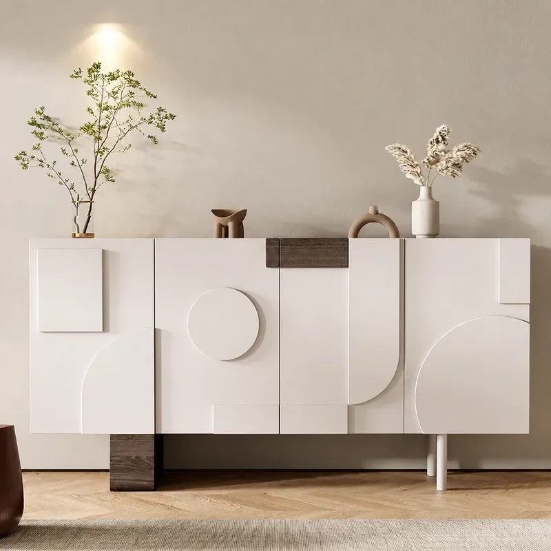 Light Luxury Cream Style Shoe Cabinet Modern Simple Home Storage Side Cabinet Foyer Partition Entryway Console Table for