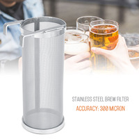 300 Micron Stainless Steel Homemade Brew Beer Hop Mesh Filter Strainer with Hook Beer Brew Strainer Beer Mesh Filter Brew Filter