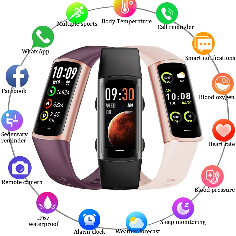 

LIGE Smartwatch Sports Fitness Tracker Smart Watch For Men Women Heart Rate Blood Oxygen Sleep Monitor Waterproof Smart Bracelet