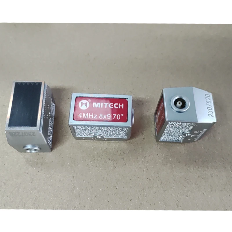 Mitech زاوية شعاع التحقيق محول ، بالموجات فوق الصوتية للكشف عن الخلل ، 4MHz ، 8x9 مللي متر ، 45 60 70 درجة