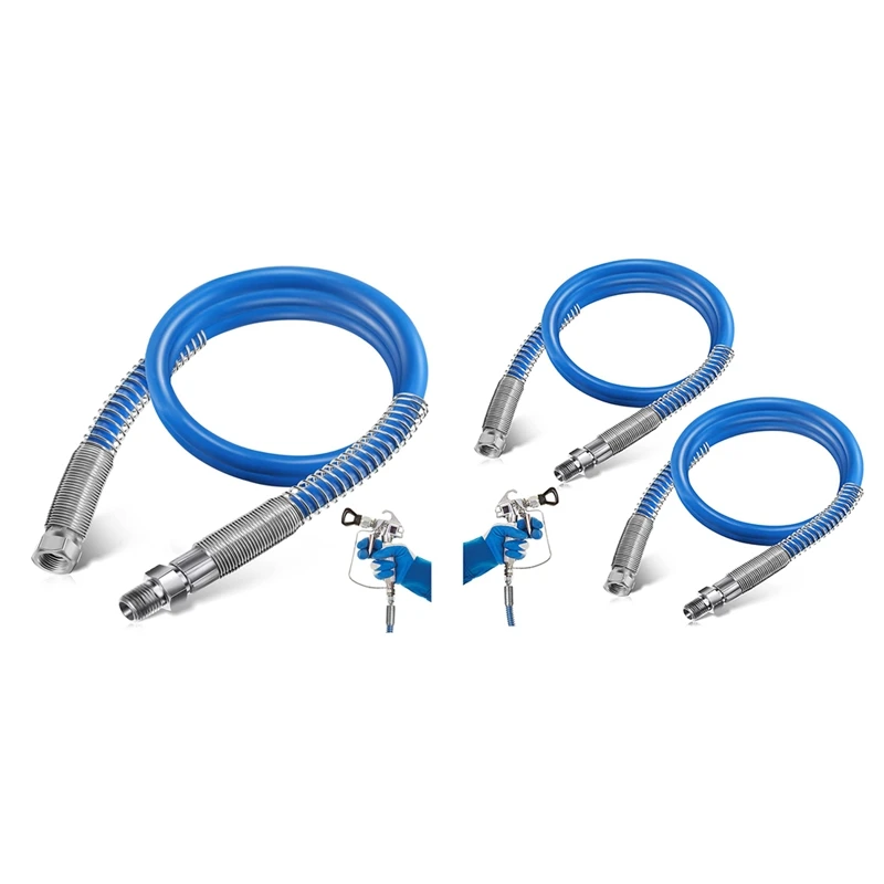 

ABWP-4Ft Airless Paint Spray Extension Hose,3/16Inch Pressure Paint Spray Whip Hose,3000PSI Extended Wall Painting Tube