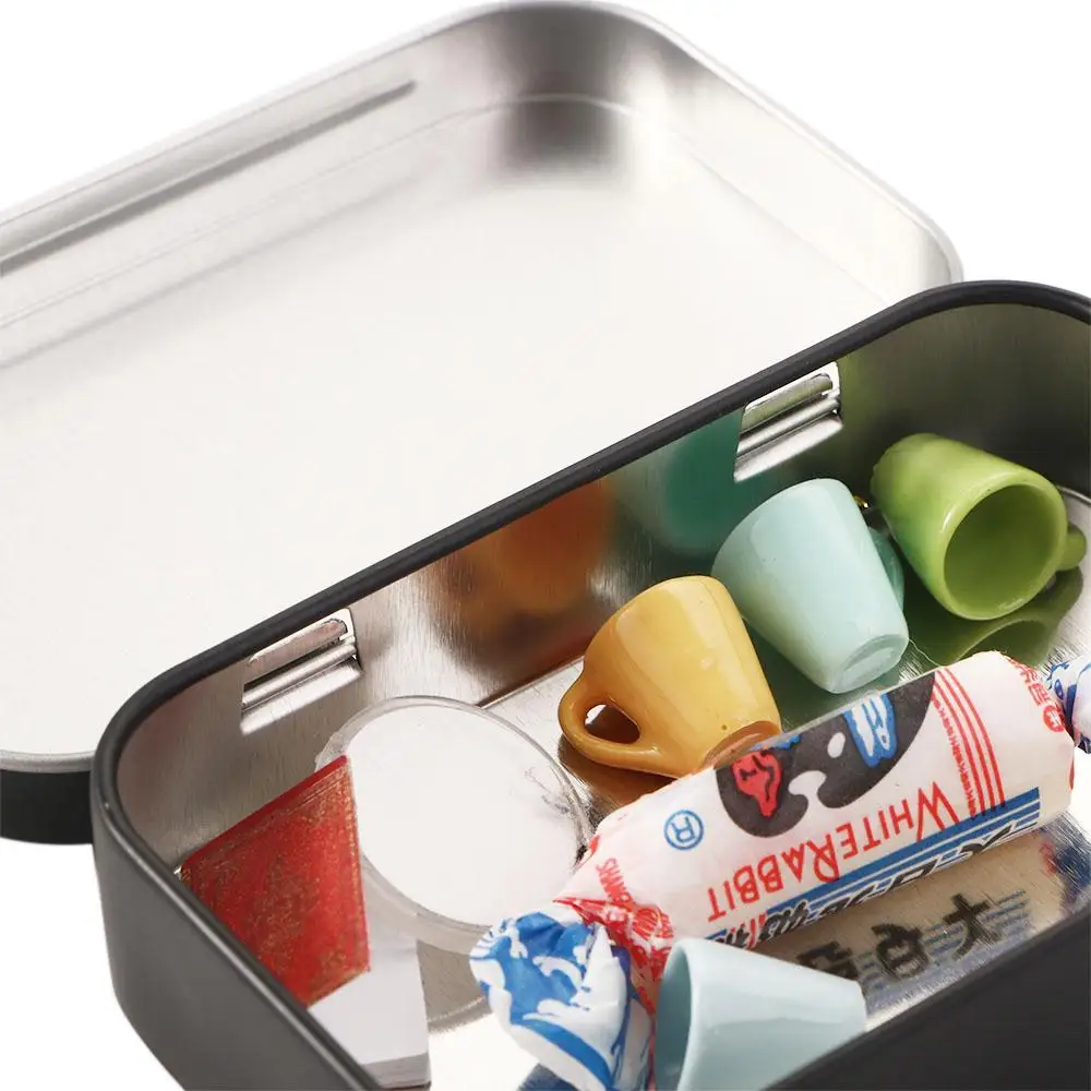 Sealed U Disk Coin Organizer Black Key Organizer Black Storage Box Metal Empty Box Card Case Candy Box