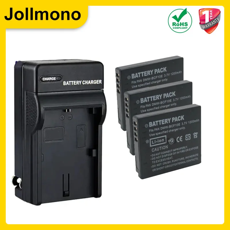 DMW-BCF10 DMW-BCF10E Battery + LCD USB Charger for Panasonic CGA-S/106B DMC-TS2 TS3 TS4 F2 F3 F4 FH1 FH20 FH22 FH3