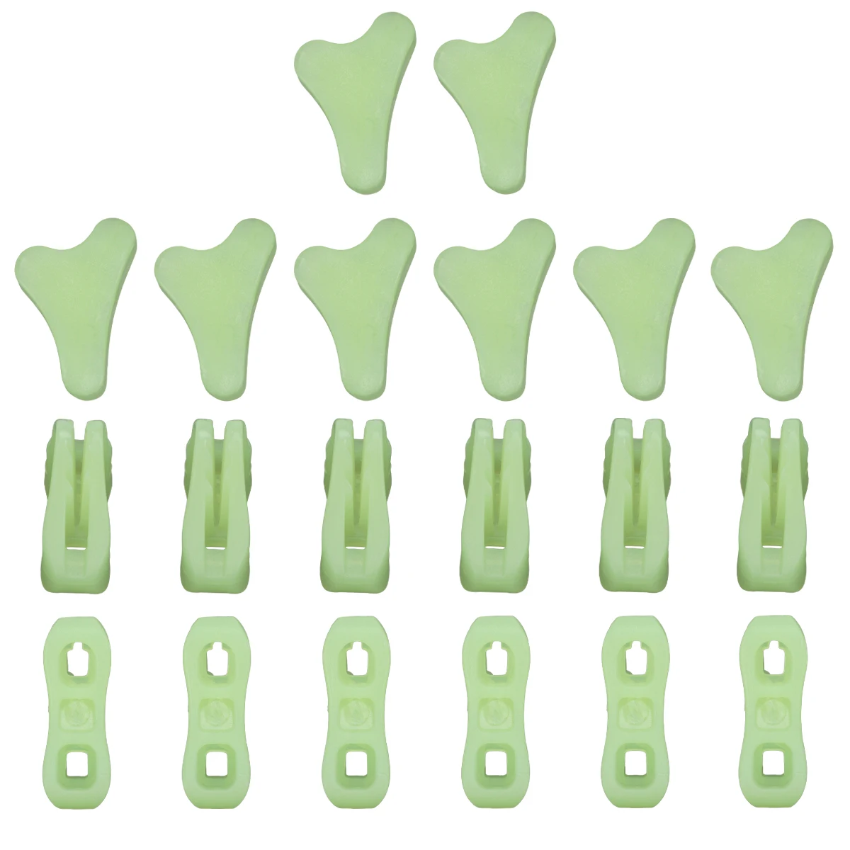 

20pcs Glow Rope Buckle Lightweight Camping Tent Rope Buckles Triangle Guy Line Adjusters Outdoor Supplies