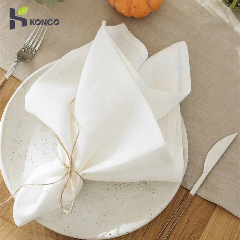 Cotton Table Napkins Cloth Napkins Hotel Serving Cloth Napkins Soft Fabric Dinner Napkins for Wedding Birthday Party Decoration