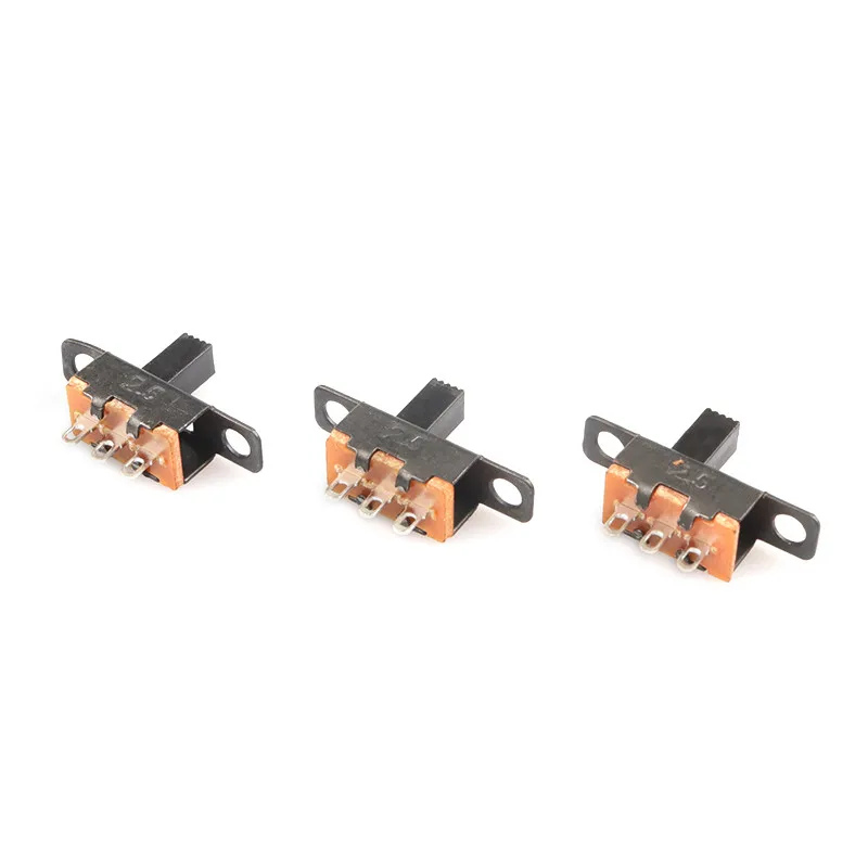 Mini Vertical Slide Switch 2 Position 1P2T SPDT Panel Solder Lug 5mm 6mm 7mm Knob Size SS-12F15 3 Terminals 1 Pole 2 Throw