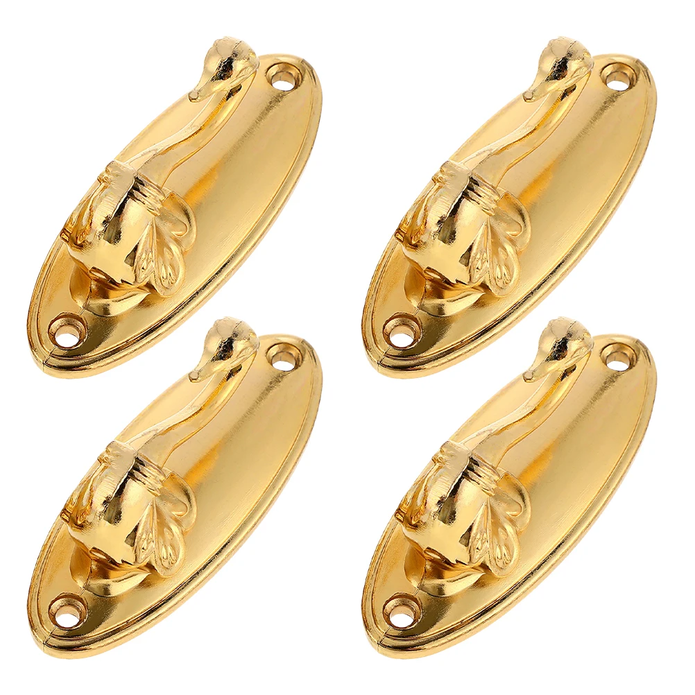 

4pcs Alloy Wall Hooks Decorative Curtain Tiebacks Holdbacks Gold Finish Heavy Duty Easy Install Home Bedroom