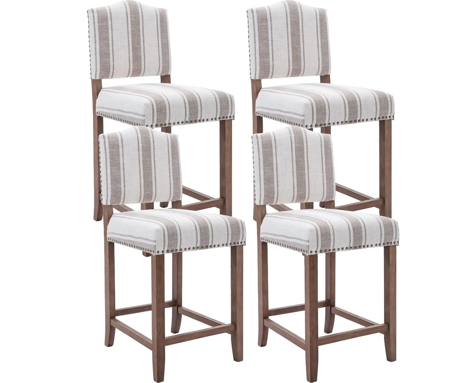 

Набор из 4 барных стульев высотой до столешницы в стиле фермерского дома, барные стулья в стиле середины века, с подлокотниками, для кухни, на заказ