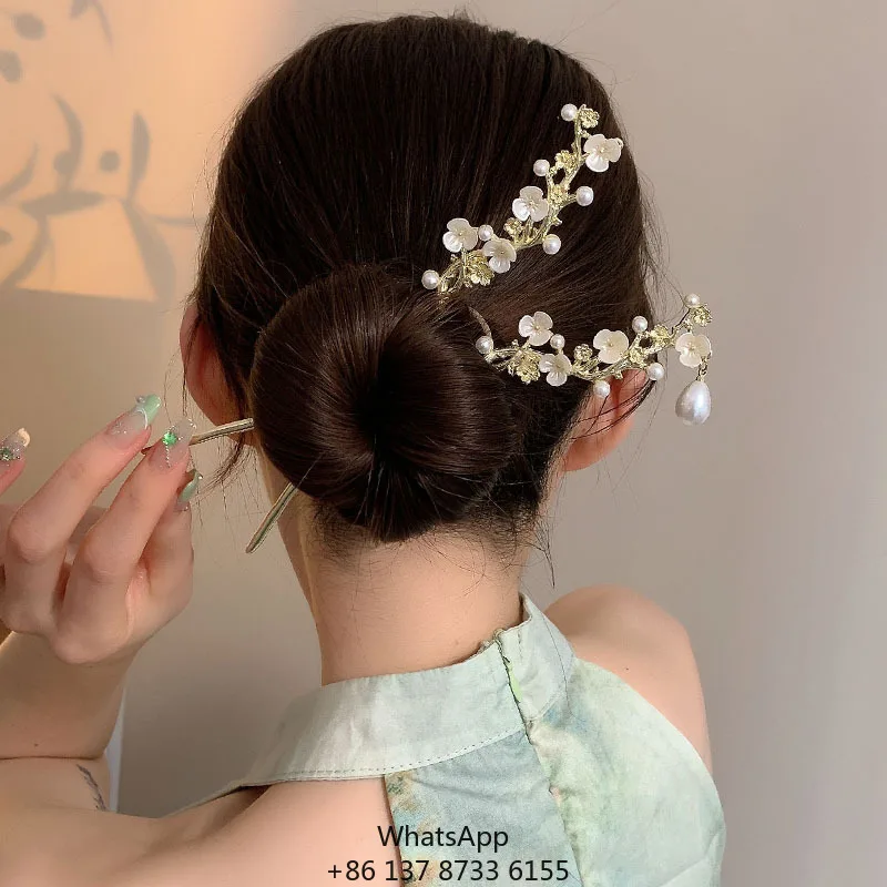 

Factory Supply Hair Pins For Women Accessories Retro Chinese Style Women Alloy Tassel Traditional Hairpins Chinese Hair Pin