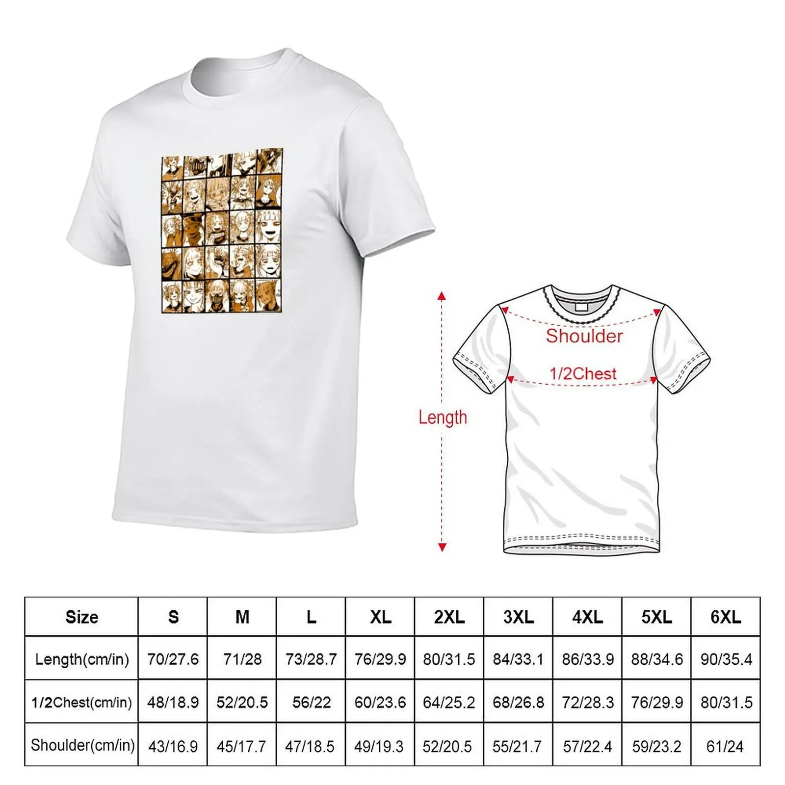 Himiko Toga Collage T-Shirt t shirts for man slim fit anime t shirts for man T-Shirt