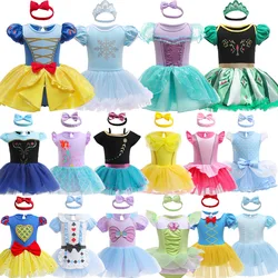 Barboteuse Tutu pour nouveau-né, vêtements pour bébé fille, robe De princesse Elsa Belle, dessin animé, mignonne, pour premier anniversaire