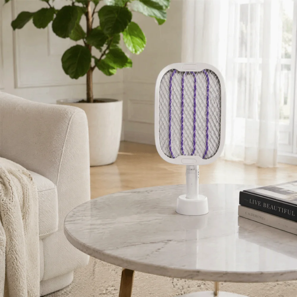 Foldable Electric Mosquito Killer 180 Degree High Pressure Insect Killer USB Charging Retractable Mosquito Swatter Outdoor