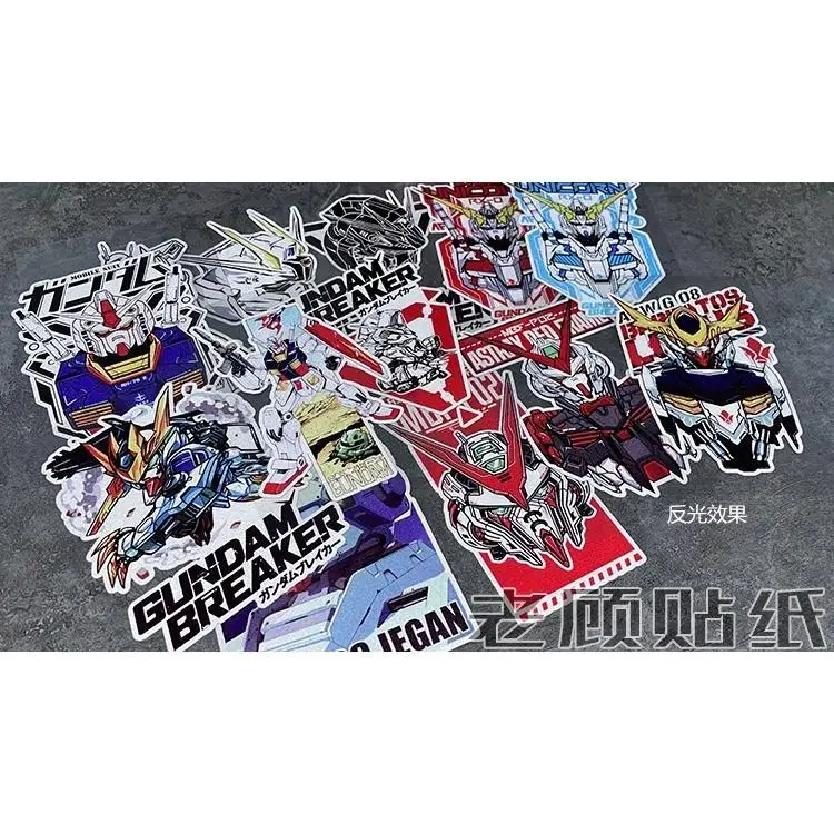 반사 건담 Zagu 스티커 전기 자동차 스티커 방수 수정 된 바디 스티커 자동차 애니메이션 오토바이 장식