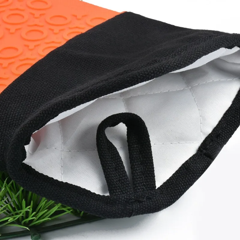 1pc Insulated Oven Gloves Silicone Heat-proof Gloves Oven Mitts Microwave Oven Baking Tools Household Kitchen Bar Bakeware