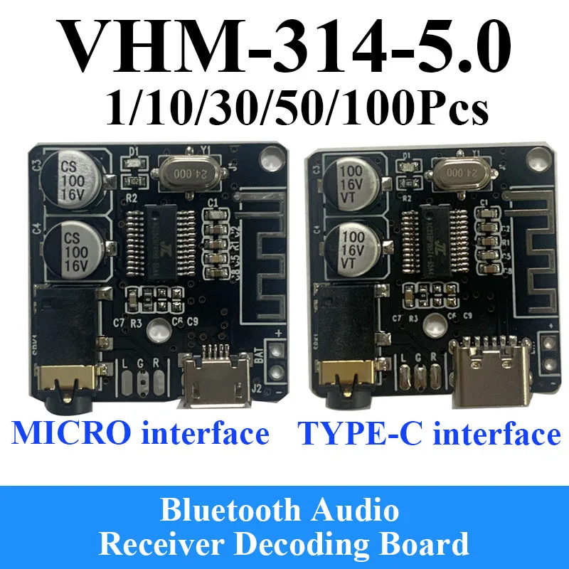 VHM 314 MP3 Bluetooth 5.0 Audio Receiver Decoder Board Lossless HiFi Stereo Sound Car Audio Amplifier DIY Module