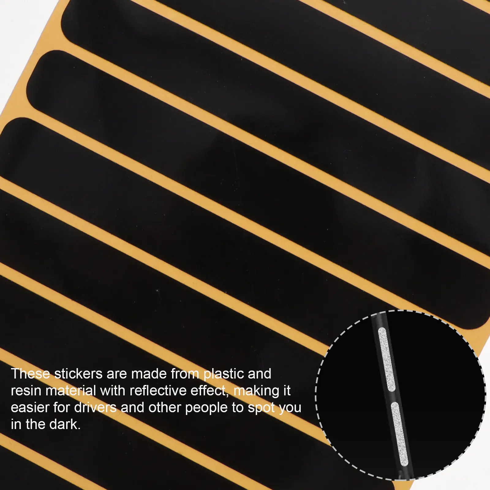 

1 Sheet Reflective Decals 10 Strips Premium Black Reflective Vinyl for Motorcycle Bicycle Ski Fire Atv Snowmobile Outdoor