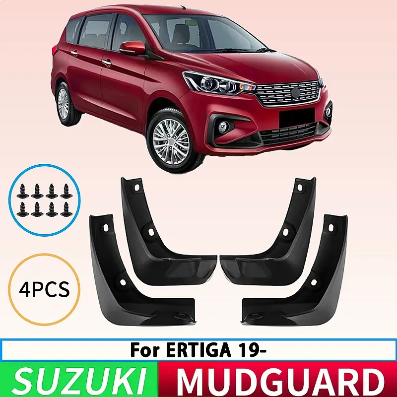 

For Suzuki Ertiga 2019-2025 Mudguards 4pcs Front Rear Splash Guards Car Tire Fender Accessories