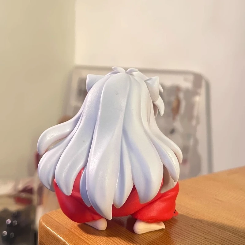 Nowy Inuyasha Sesshoumaru Anime Postać Kreskówka Śliczna Figurka Model Kawaii Kucająca Lalka Ozdoby na Stół Zabawki dla Dzieci