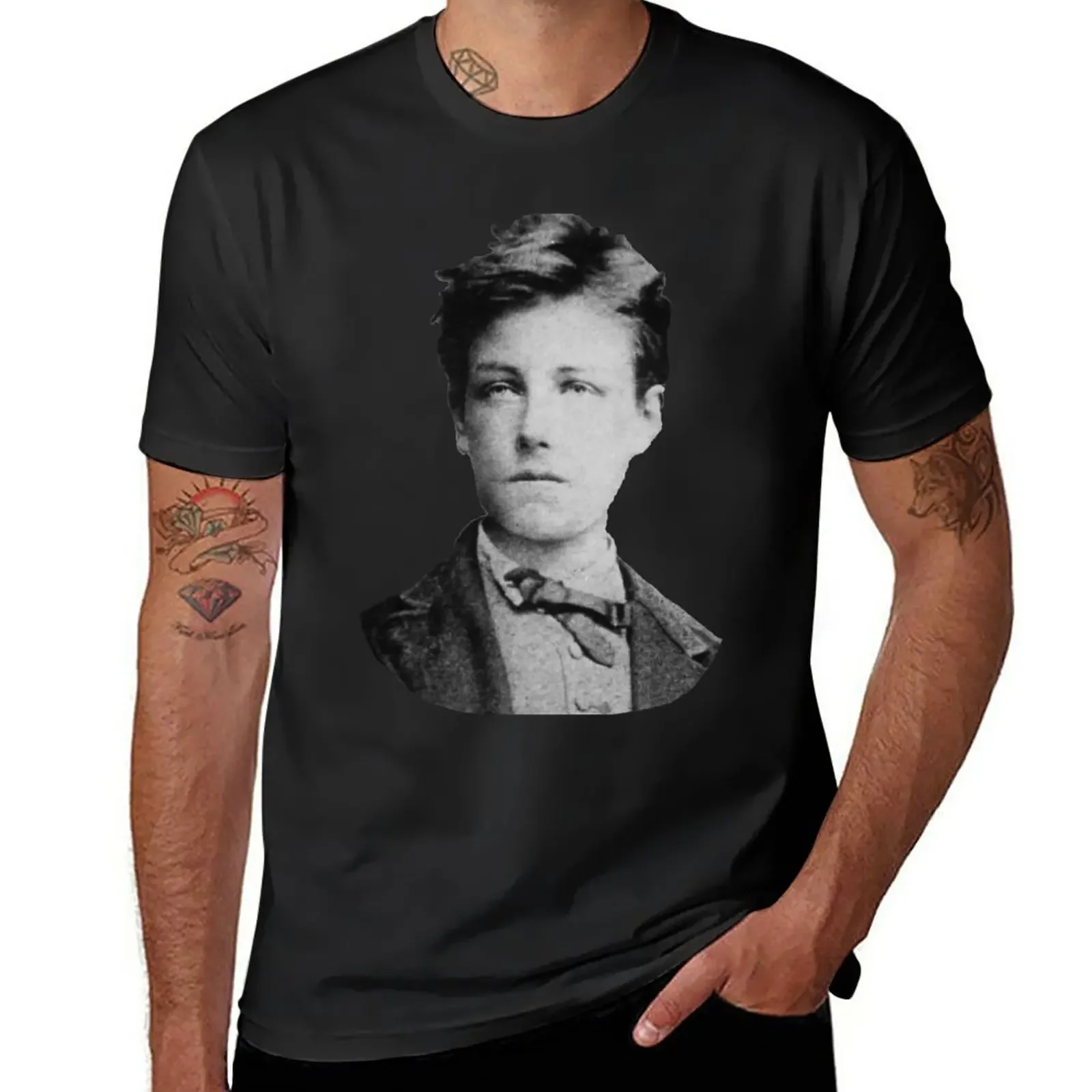 Design Your Own Mens Clothing New Arthur Rimbaud T-Shirt Short Sleeve Tee Custom Graphic Men Clothing Oversized Summer Funny