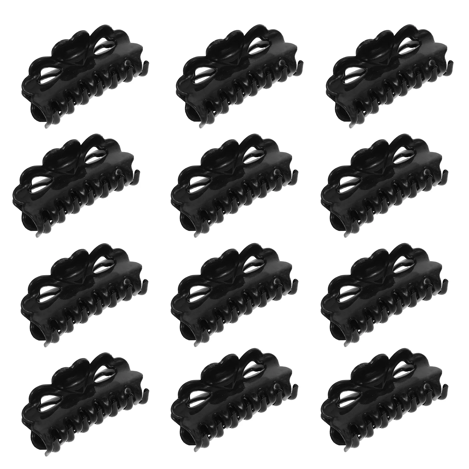 

20pcs Mini Hair Claw Clips For Wigs Non Slip Tiny Plastic Jaw Clamps Strong Hold Small Hairpins Lightweight Black Women Girls