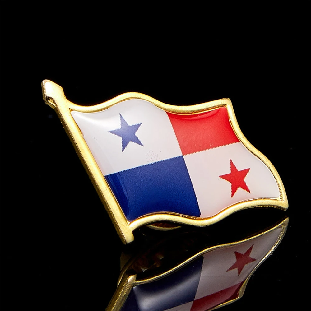 Panama Republic Flag Safety Pins Polish Badge Country Badge Brooch Hat Cap Tie Clothes Pin Accessories