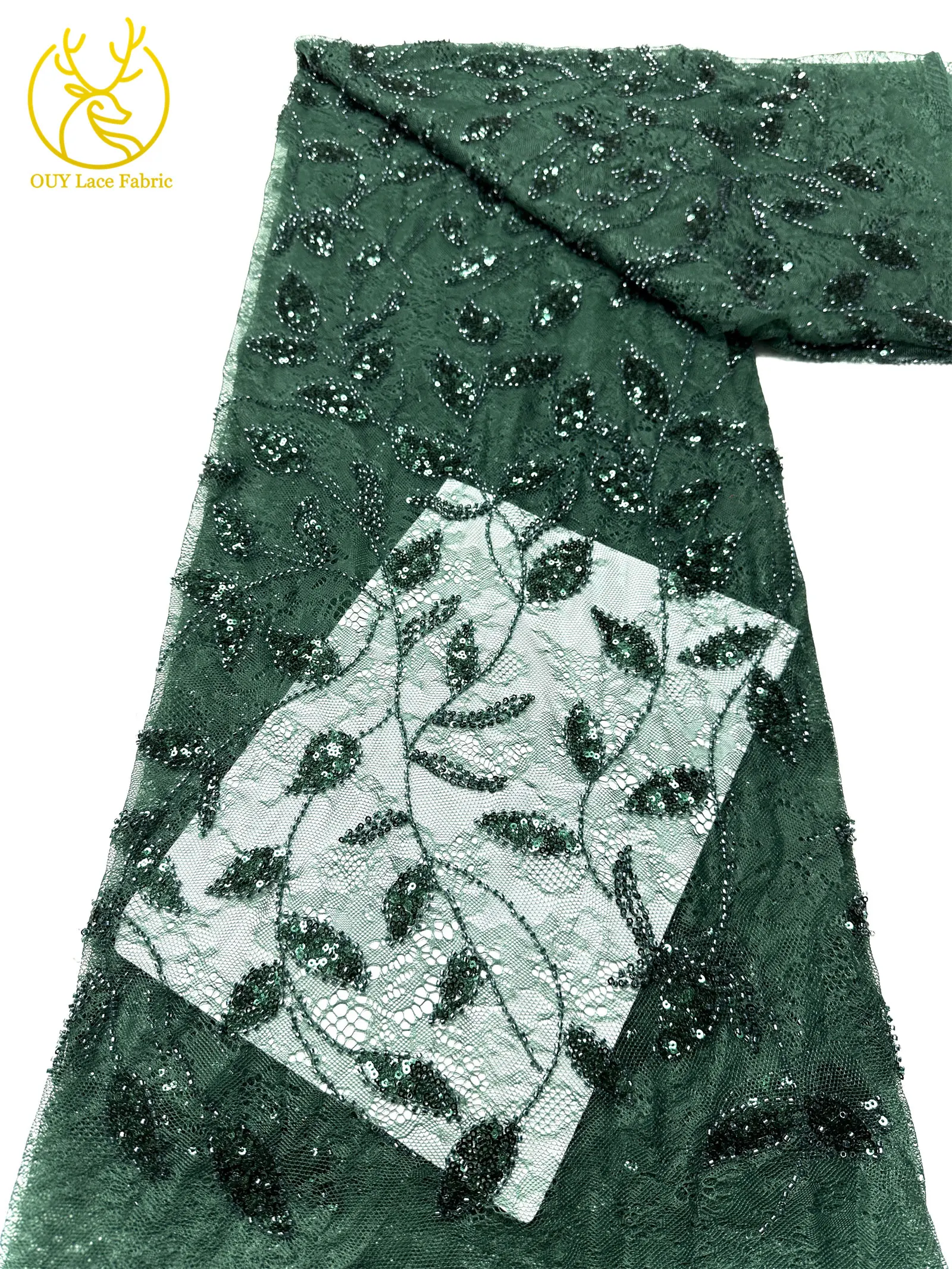 2026 Neuester afrikanischer Pailletten-Spitzenstoff, hochwertiger französischer Mesh-Perlenstickerei-Tüll-Spitzenstoff, ideal zum Nähen von Partykleidern – Detail 17