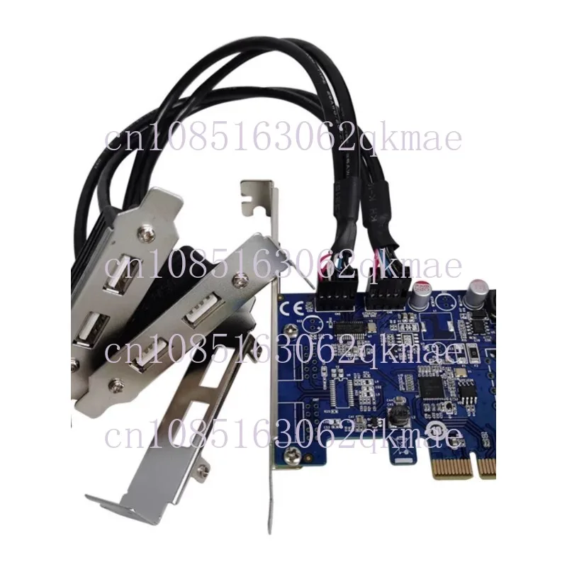 PCIe to 9-Pin USB2.0 Extended Card Motherboard 9-Pin Expansion Built-in 2 9pin Chassis Fan Hub