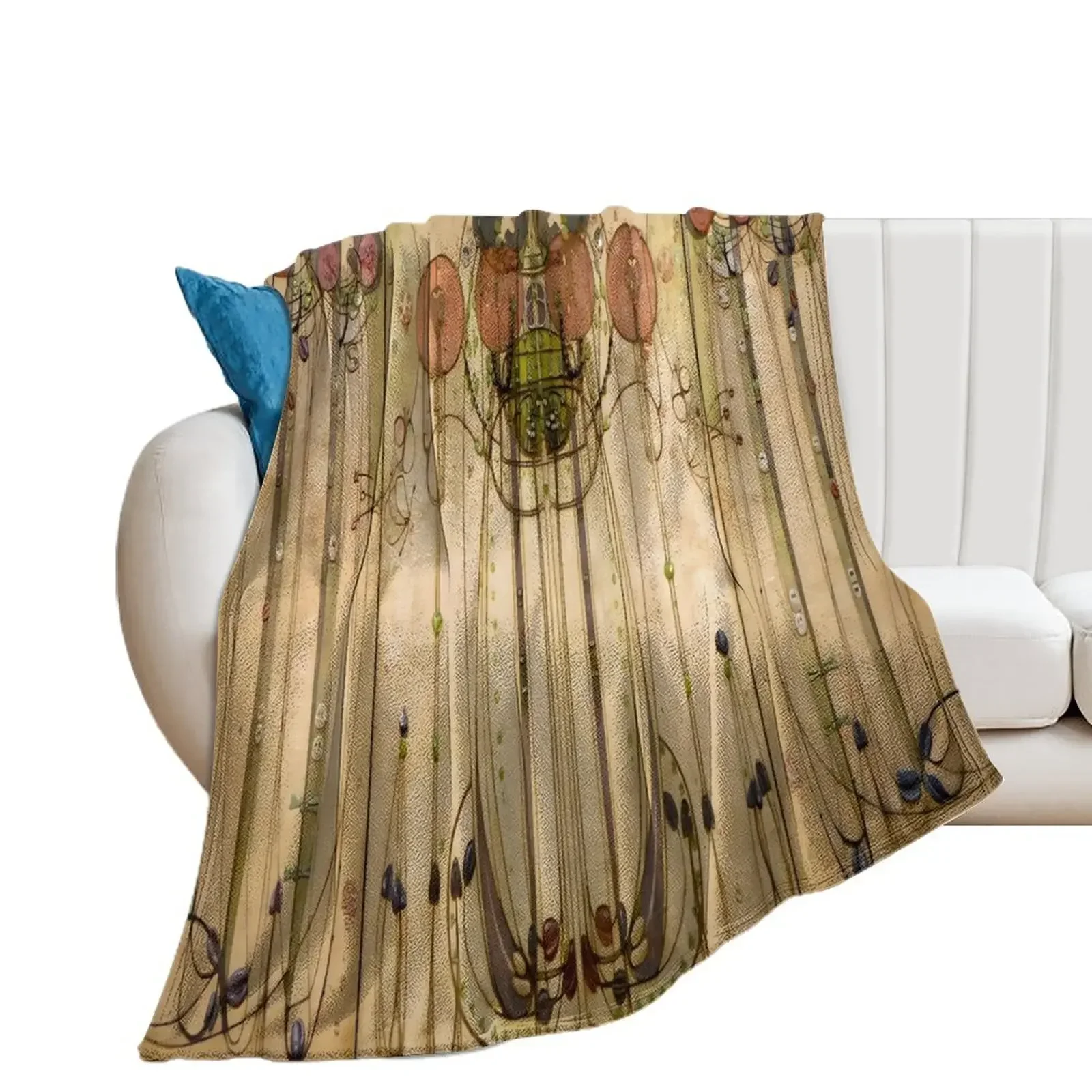 

Charles Rennie Mackintosh- The Wassail Throw Blanket Decorative Throw Luxury Designer Blankets