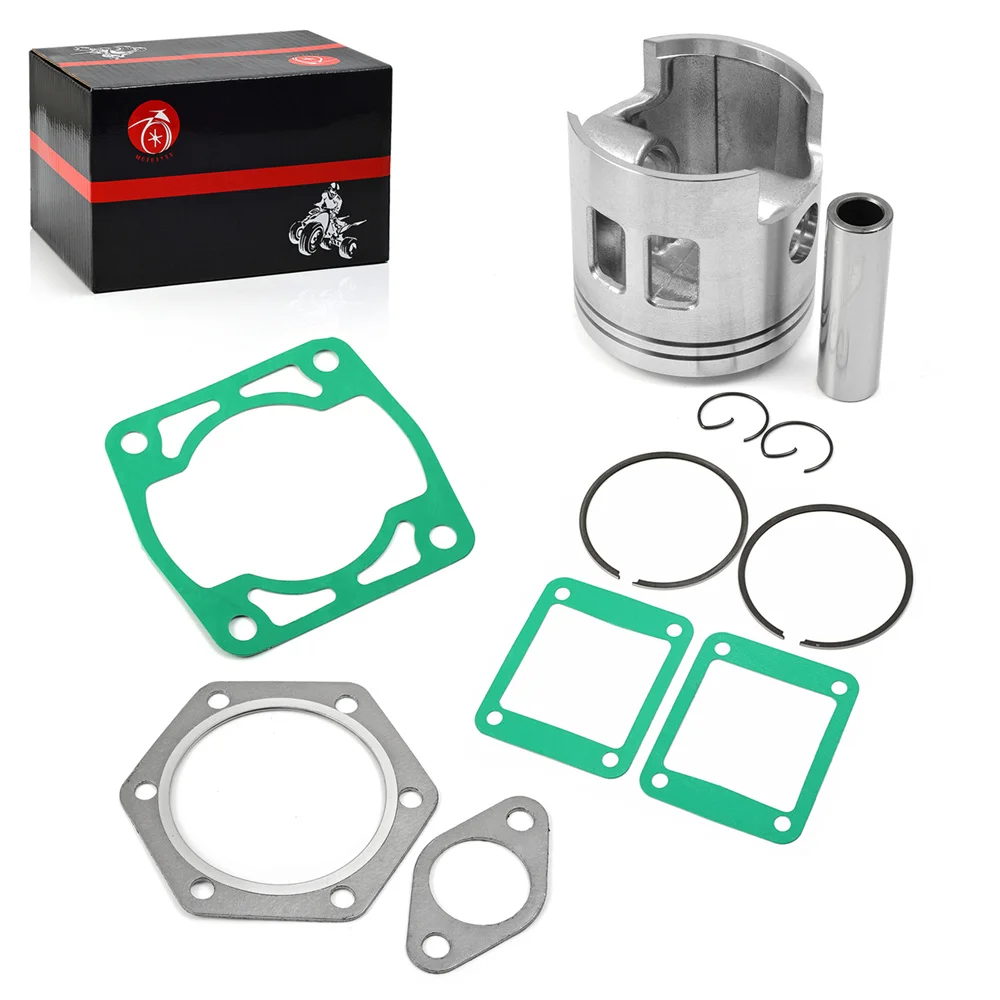 Engine 0.25mm Oversize Top End Piston Ring Gasket Rebuild Kit For EZGO 2 Cycle Gas Golf Cart 3PG 1989-1993 24514G2 26519G02