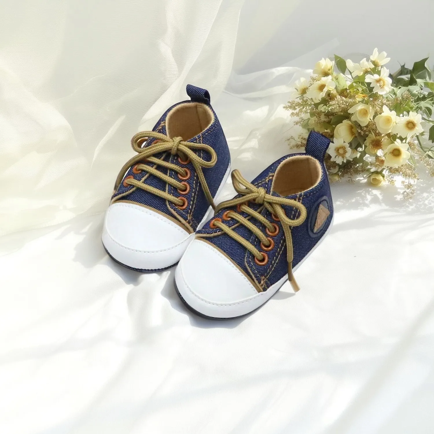 

Baby shoes canvas shoes baby walking shoes denim shoes 0-6-12-18 months