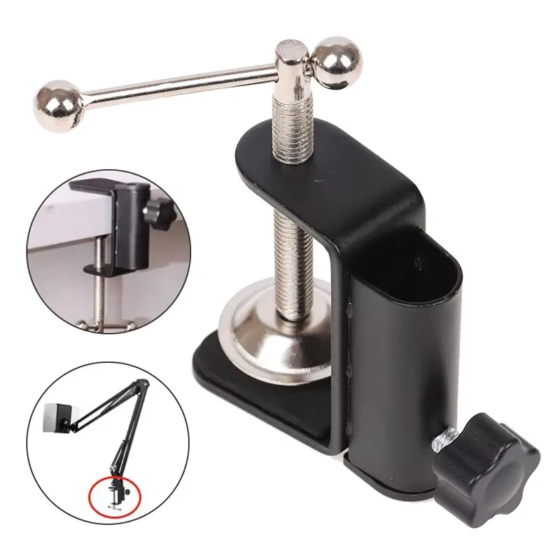 1 Stück/Praktisch/Schwerlast/Metall+Kunststoff/Tischmontage/Clip/Für/Mikrofon/Schreibtisch/Lampe/Ständer – Detail 2