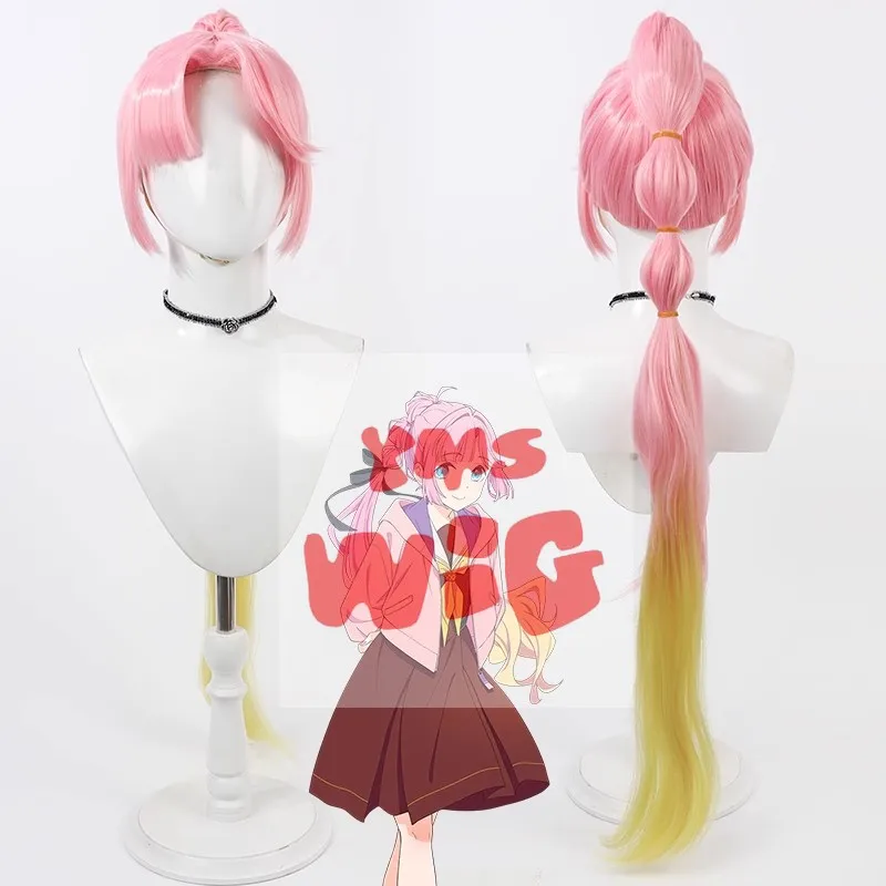 

Hasu No Sora Jogakuin School Idol Club Anyoji Hime Косплей Парик Розовый Желтый Смешанный Хвост Синтетические Волосы Термостойкие Хэллоуин