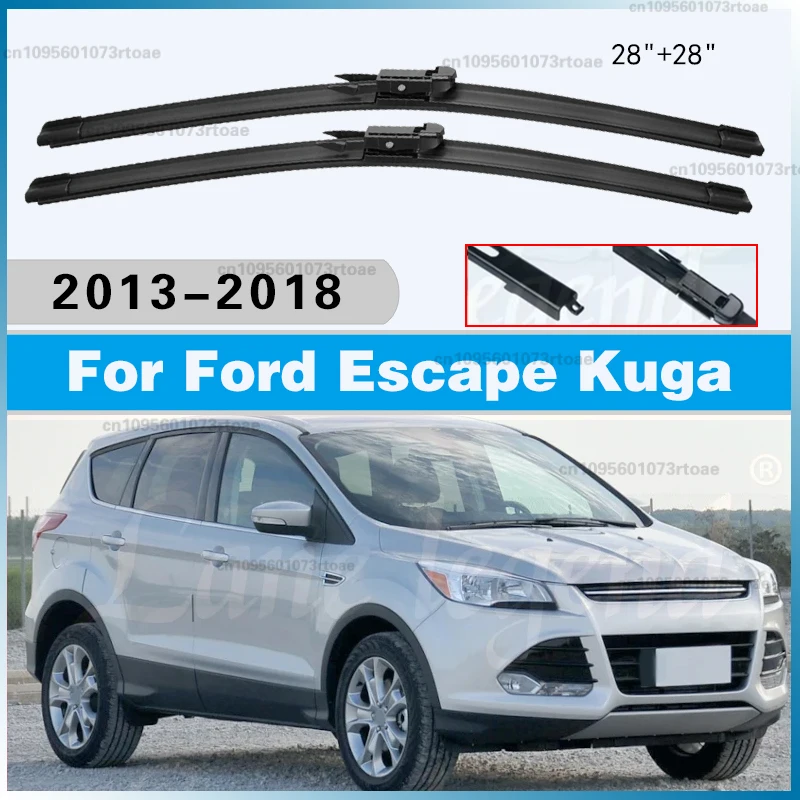 Windschutzscheibenreiniger 28"+28" Autozubehör für Ford Escape Kuga 2013 2014 2015 2016 2017 2018 Frontscheibenwischer Windschutzscheibe