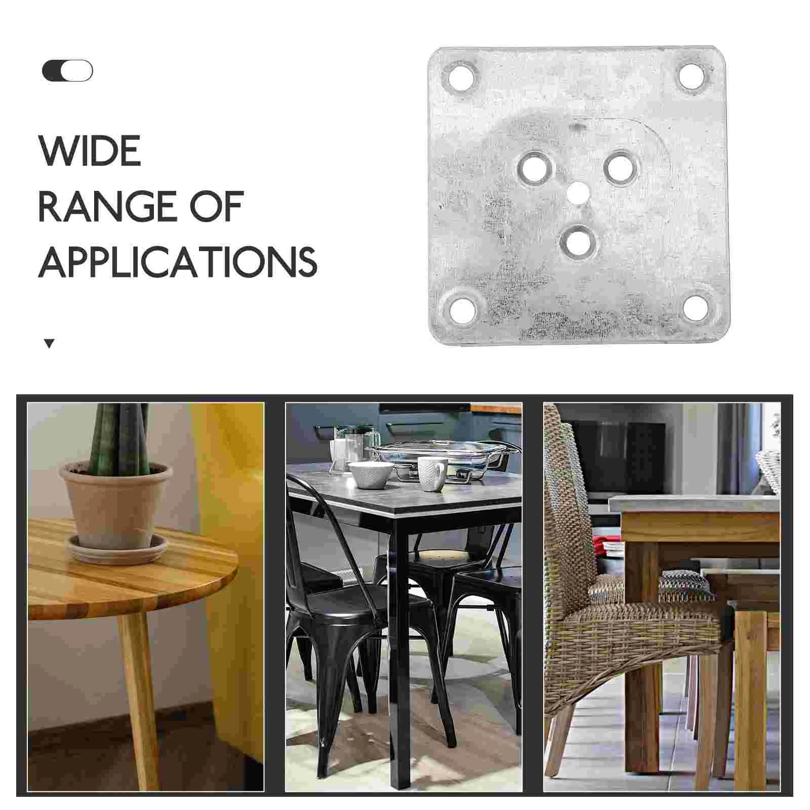 5 Pcs Furniture Connecting Piece Feet Connector Table Leg Mounting Hardware Desk Legs Connectors for Attachment Plates Wooden