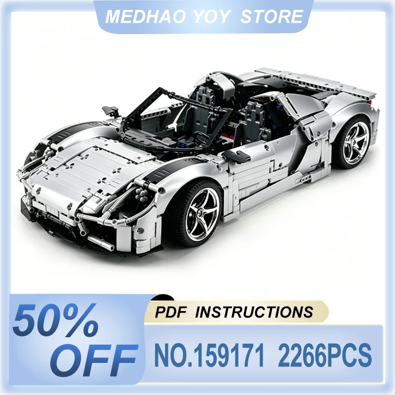 

Unique shape 1:8 MOC 159171 Technology Green Supercar Building Blocks Model Building Puzzle Birthday Christmas DIY Toy Gift Kids