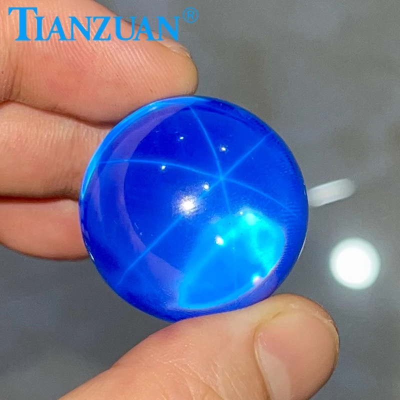 Hot Sale 30mm ball shape Synthetic Blue Star Sapphires Gems Corundum Stone Loose Stone For Jewelry Making