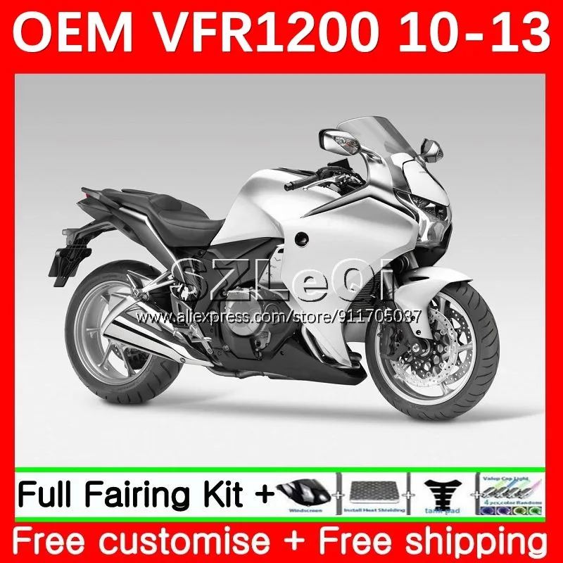 Injection For HONDA Crosstourer VFR 1200 RR CC VFR1200RR Silver black 10 11 12 13 59No.68 VFR1200 RR 2010 2011 2012 2013 Fairing