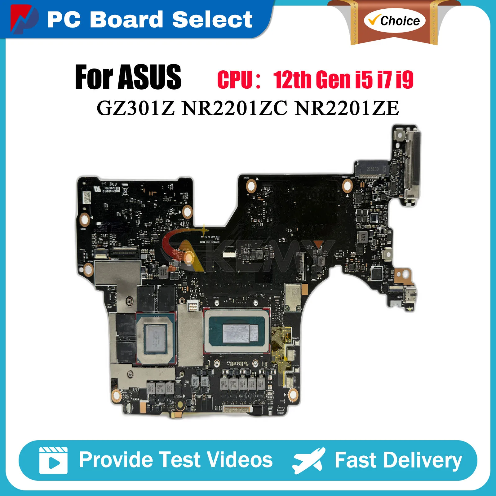

NR2201ZE Laptop Motherboard For ASUS Rog Flow X13 GZ301Z NR2201Z NR2201ZC NR2201ZE NR2201ZA Mainboard With 12th Gen i5 i7 i9 stk