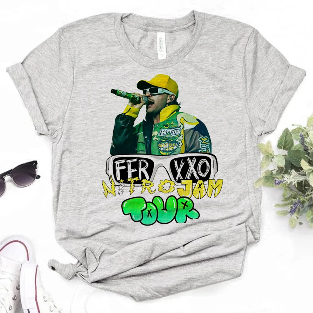 Feid Ferxxo Tee women summer comic t shirt girl Japanese manga y2k clothing