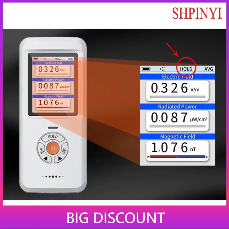 Aikesi EM-101 recarregável digital detector de radiação de campo eletromagnético portátil digital lcd detector emf