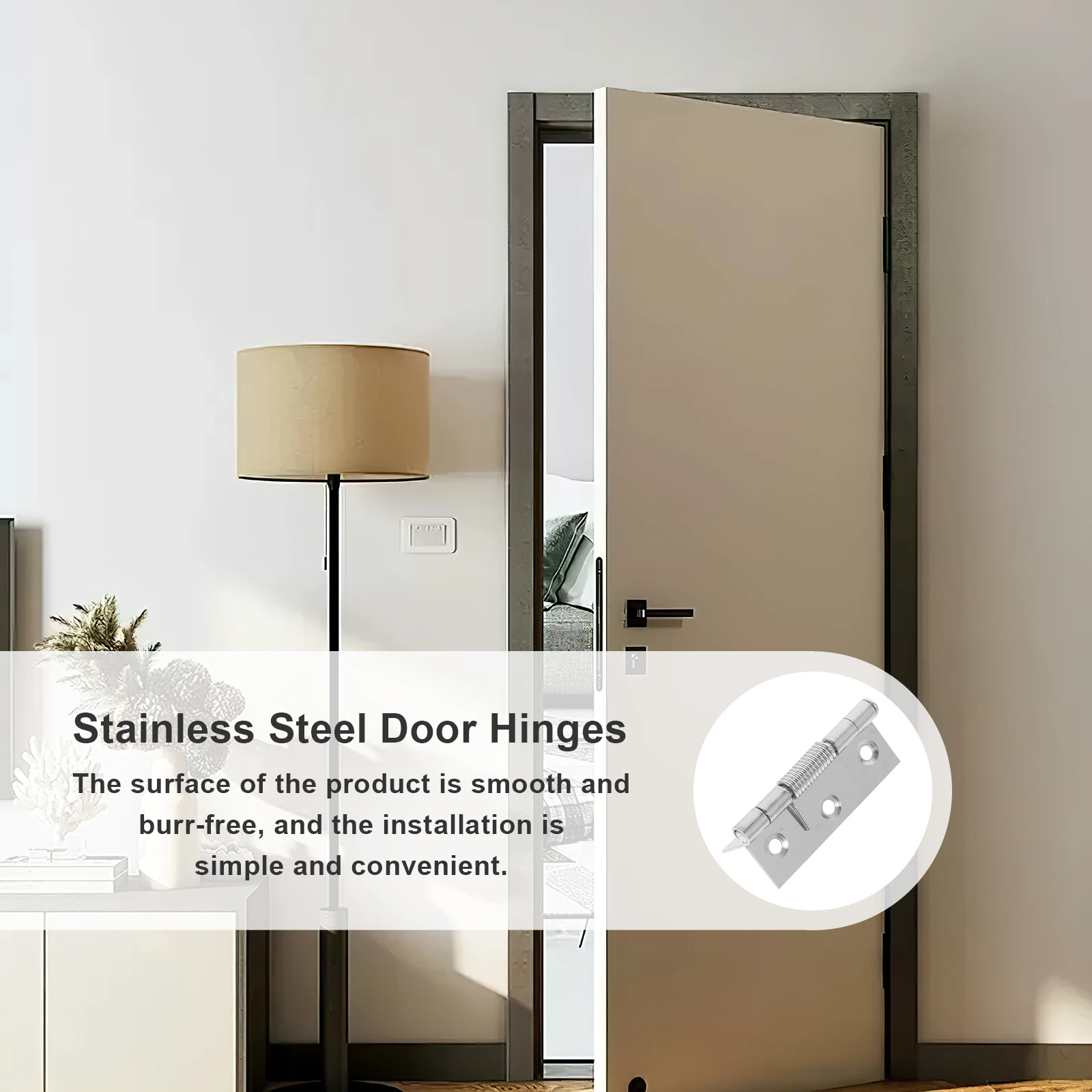 

8pcs Automatic Folding Rebounding Self Spring Closing Door Door Automatic Stainless Steel Rebounding Hinge Hinge