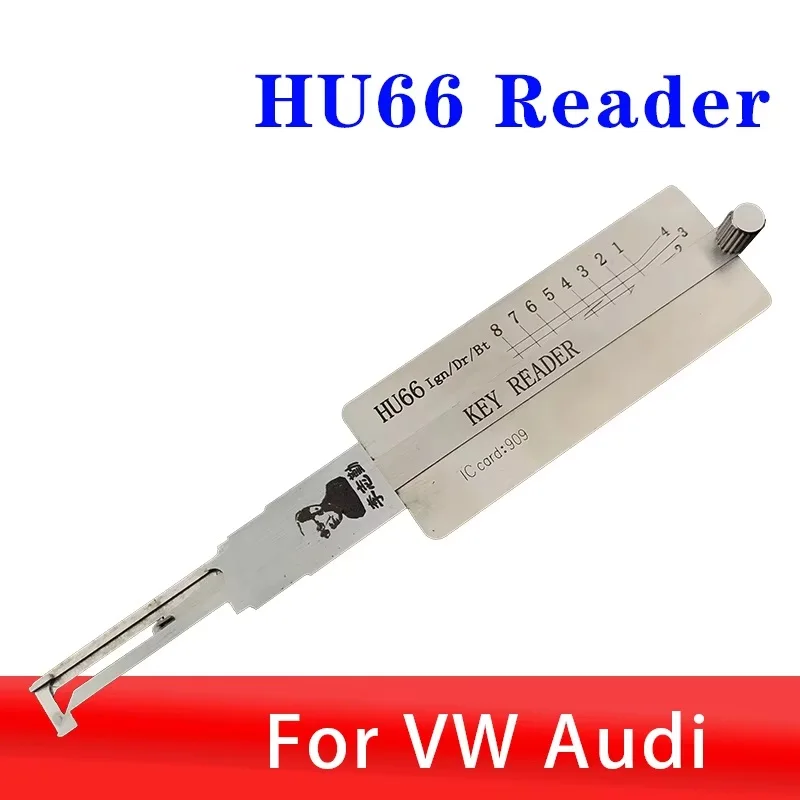 

HU66 Original Lishi 2in1 Car Locksmith Tool for VW Audi Porsche - Decoder Lock Pick Reader Car Door Opening Tool