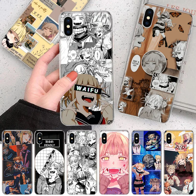 Himiko Toga Anime Phone Case For iPhone 16 15 14 Plus 12 13 Mini 11 Pro Max X Xs  8 7 SE + Soft Fundas Coque Shell Cover 15 + 14