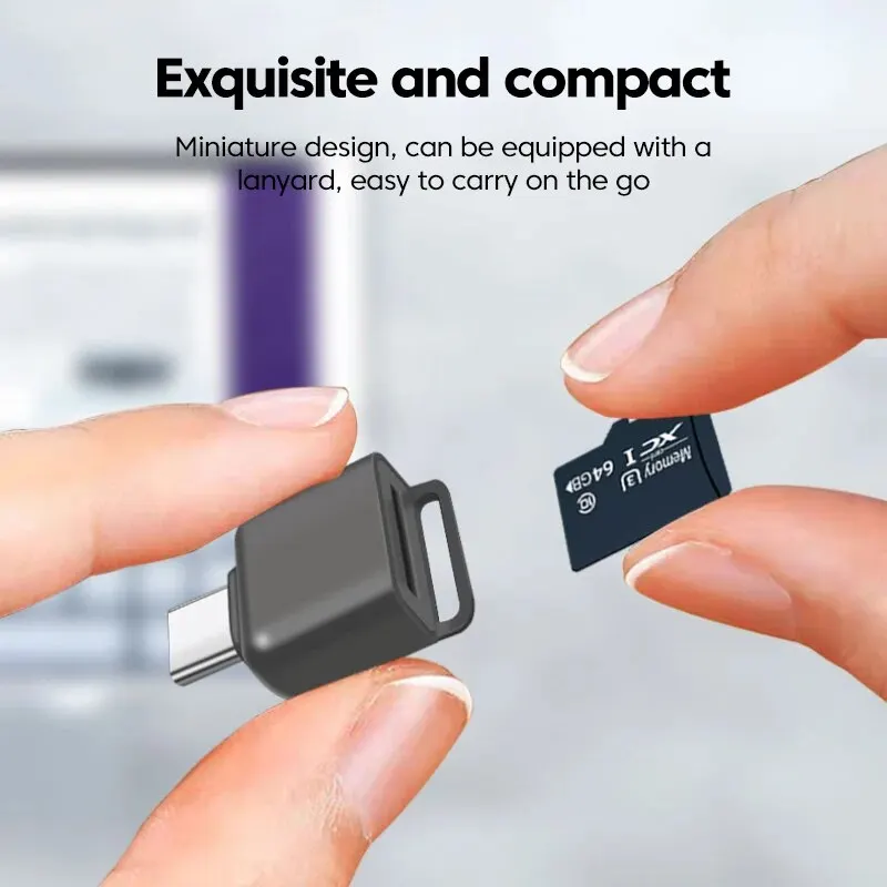 USB Card Reader Type-C to TF Memory Card High Speed Adapter Smart Cardreader for Apple Samsung Laptop Computer Accessories