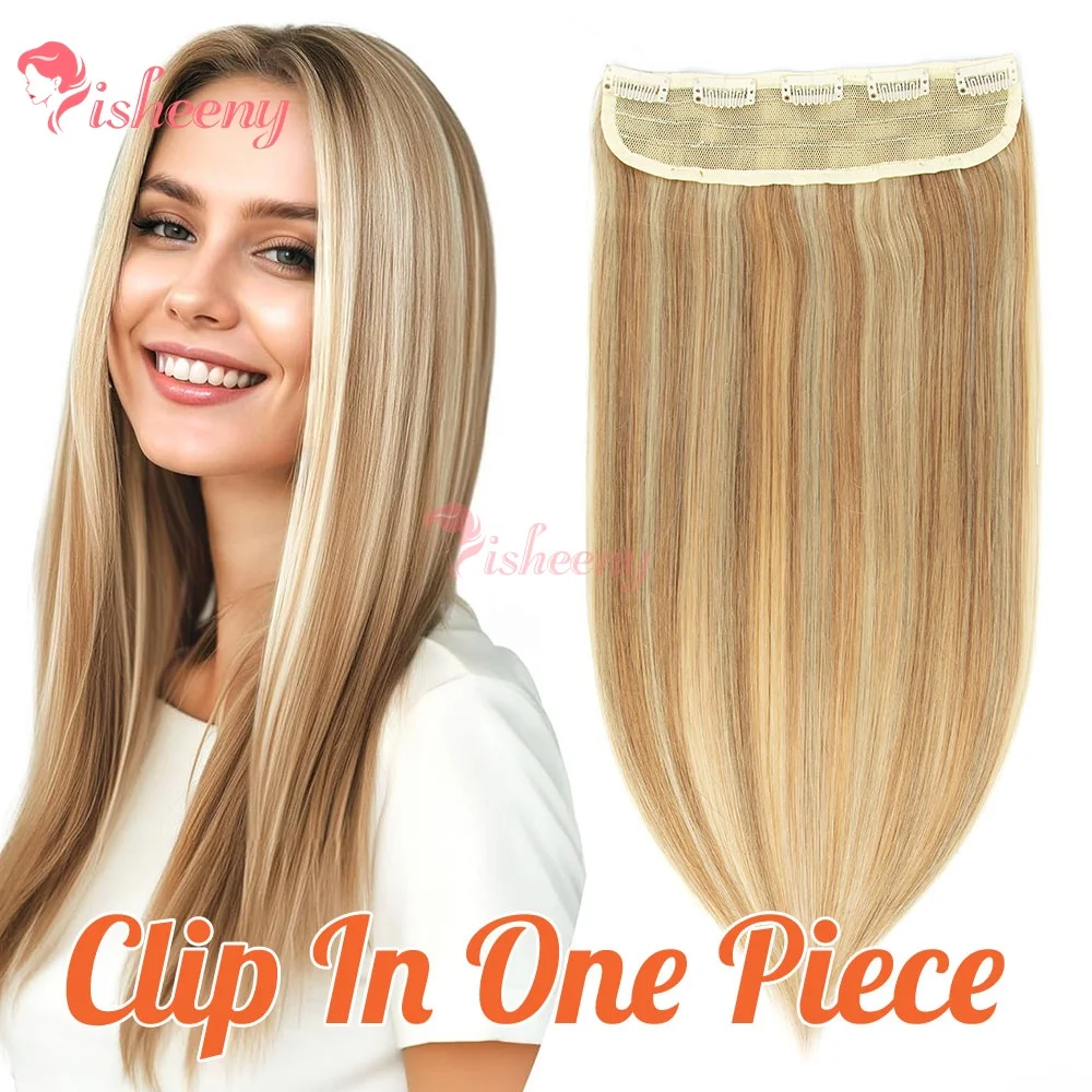 Заколка для наращивания человеческих волос, цельная, 14-22 дюйма, натуральная, прямая, блондинка, 5 зажимов на утке волос, легкий вес Заколка для наращивания человеческих волос, цельная, 14-22 дюйма, натуральная, прямая, блондинка, 5 зажимов на утке волос, легкий вес
